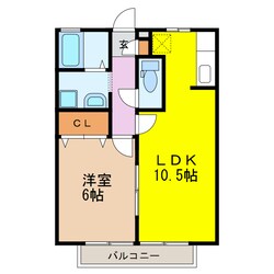 リベリュール富の原Ⅲ棟の物件間取画像